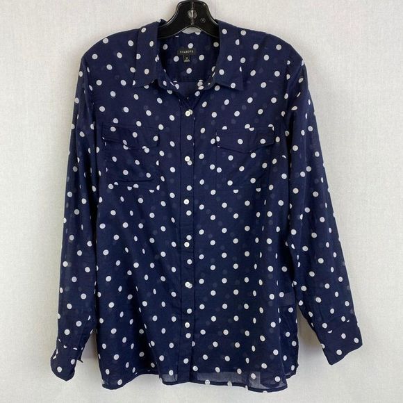 TALBOTS Dotted Sheer Shirt - Picture 1 of 6